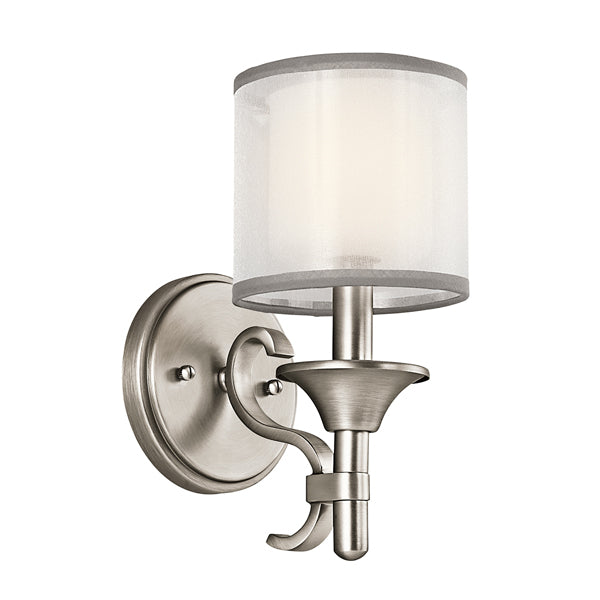 Product photograph of Elstead Lacey 1 Light Wall Light Antique Pewter from Olivia's