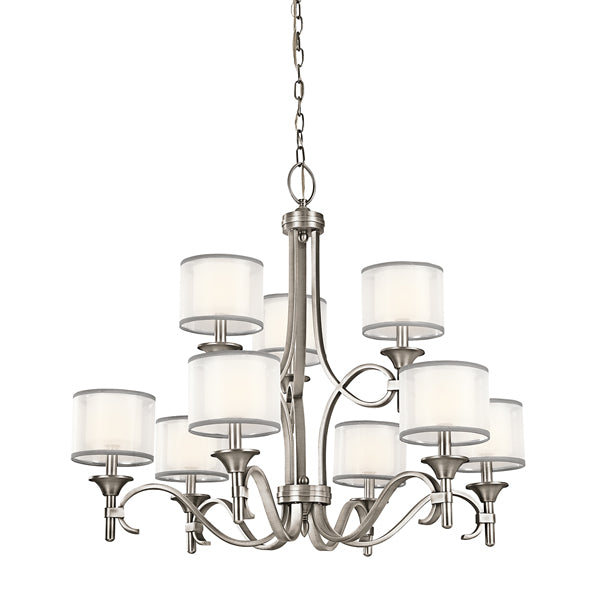 Elstead Lacey 9 Light Chandelier Antique Pewter