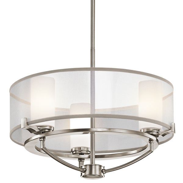 Elstead Saldana 3 Light Chandelier Classic Pewter