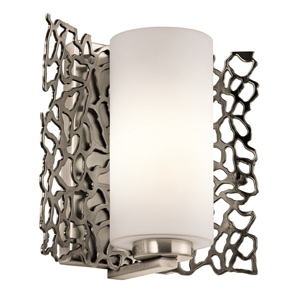 Elstead Coral 1 Light Wall Light Classic Pewter Silver