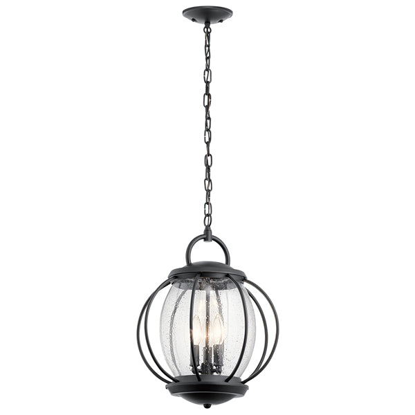 Elstead Vandalia 3 Light Pendant Textured Black