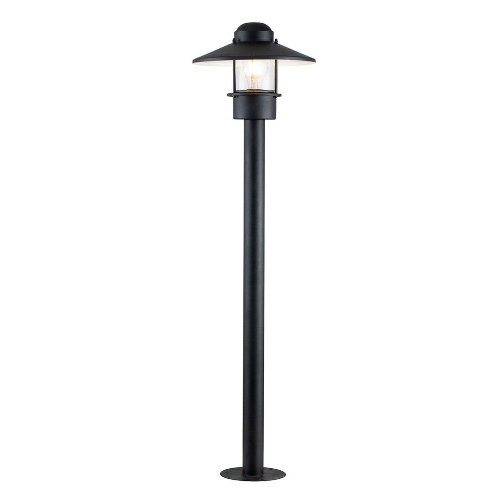 Product photograph of Elstead Lighting Klampenborg 1 Light Bollard Light In Black from Olivia's.