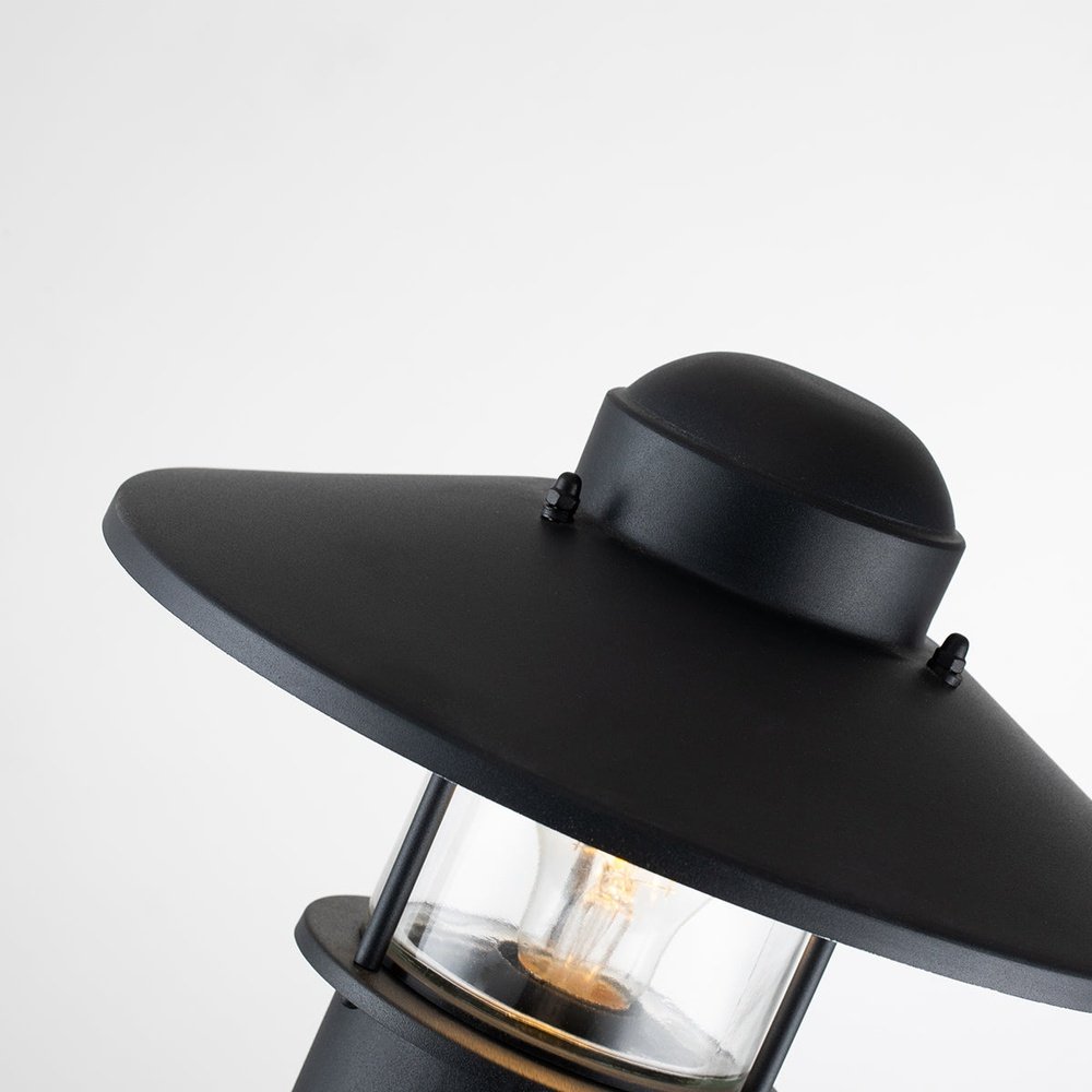 Product photograph of Elstead Lighting Klampenborg 1 Light Bollard Light In Black from Olivia's.