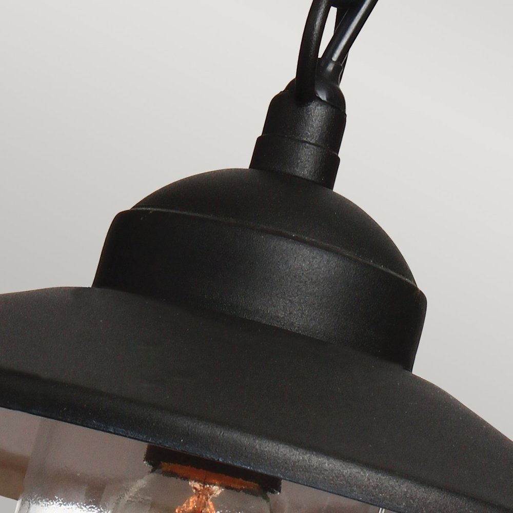 Product photograph of Elstead Lighting Klampenborg 1 Light Chain Lantern In Black from Olivia's.