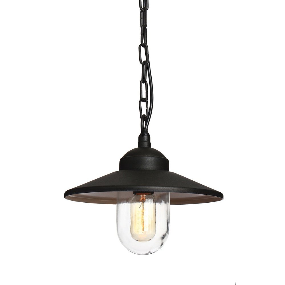 Product photograph of Elstead Lighting Klampenborg 1 Light Chain Lantern In Black from Olivia's