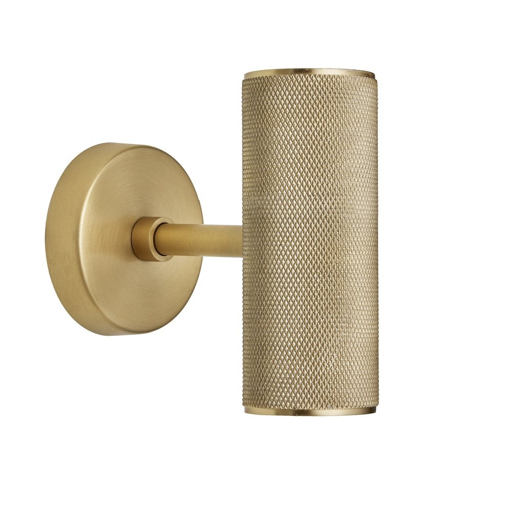 Industville Knurled Edison Double Wall Light In Brass