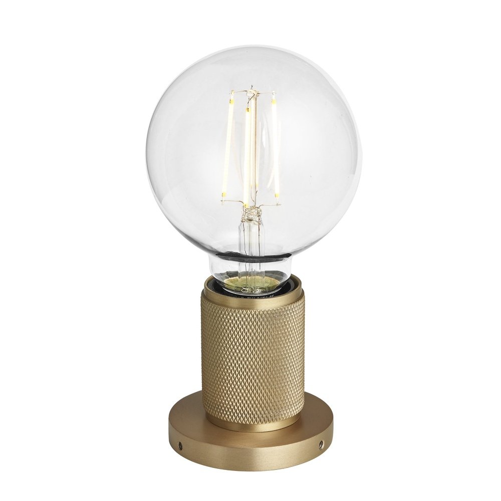 Product photograph of Industville Knurled Edison Spotlight Light In Brass from Olivia's.