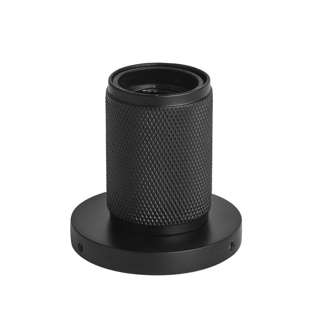 Product photograph of Industville Knurled Edison Spotlight Light In Black from Olivia's.