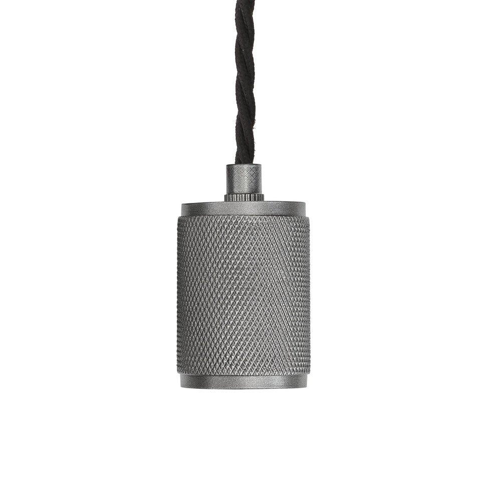 Product photograph of Industville Knurled Edison Wall Light In Pewter from Olivia's.