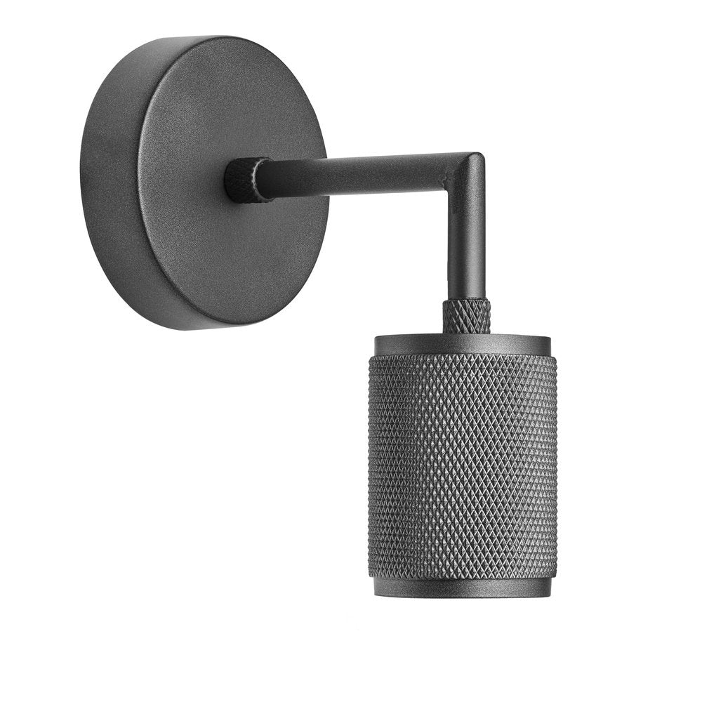 Product photograph of Industville Knurled Edison Wall Light In Pewter from Olivia's
