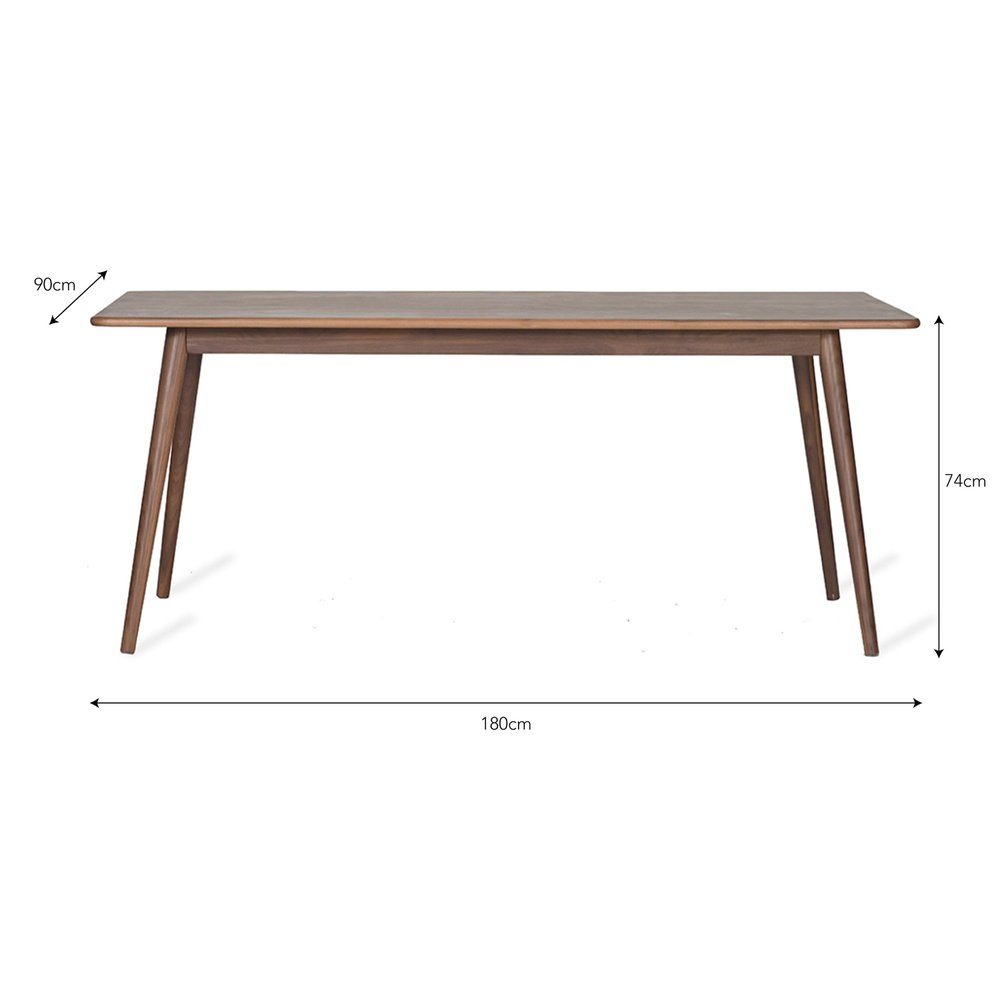 Product photograph of Garden Trading Kersoe 4 Seater Dining Table Walnut from Olivia's.