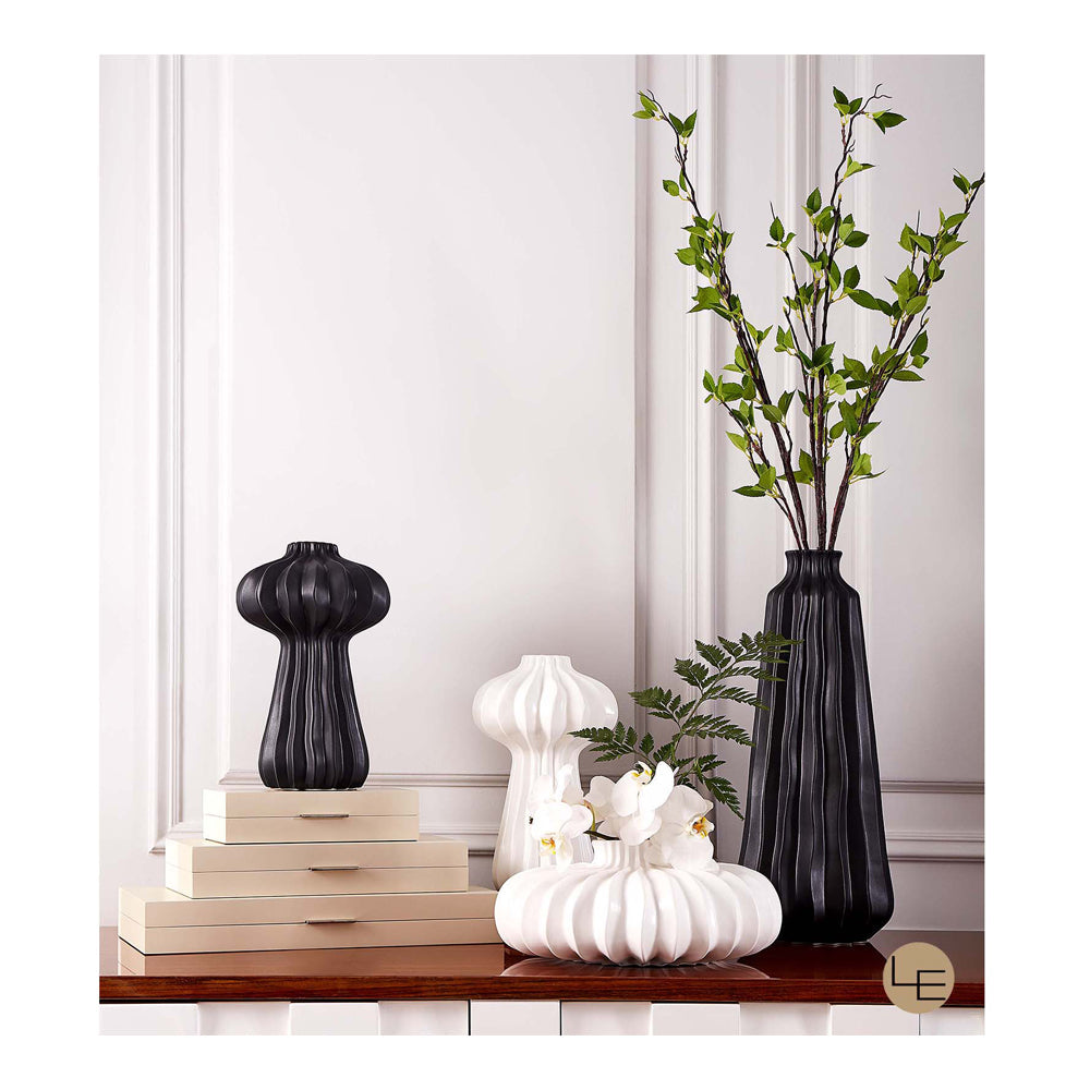 Product photograph of Liang Eimil Gourd Ii Vase White Outlet from Olivia's.
