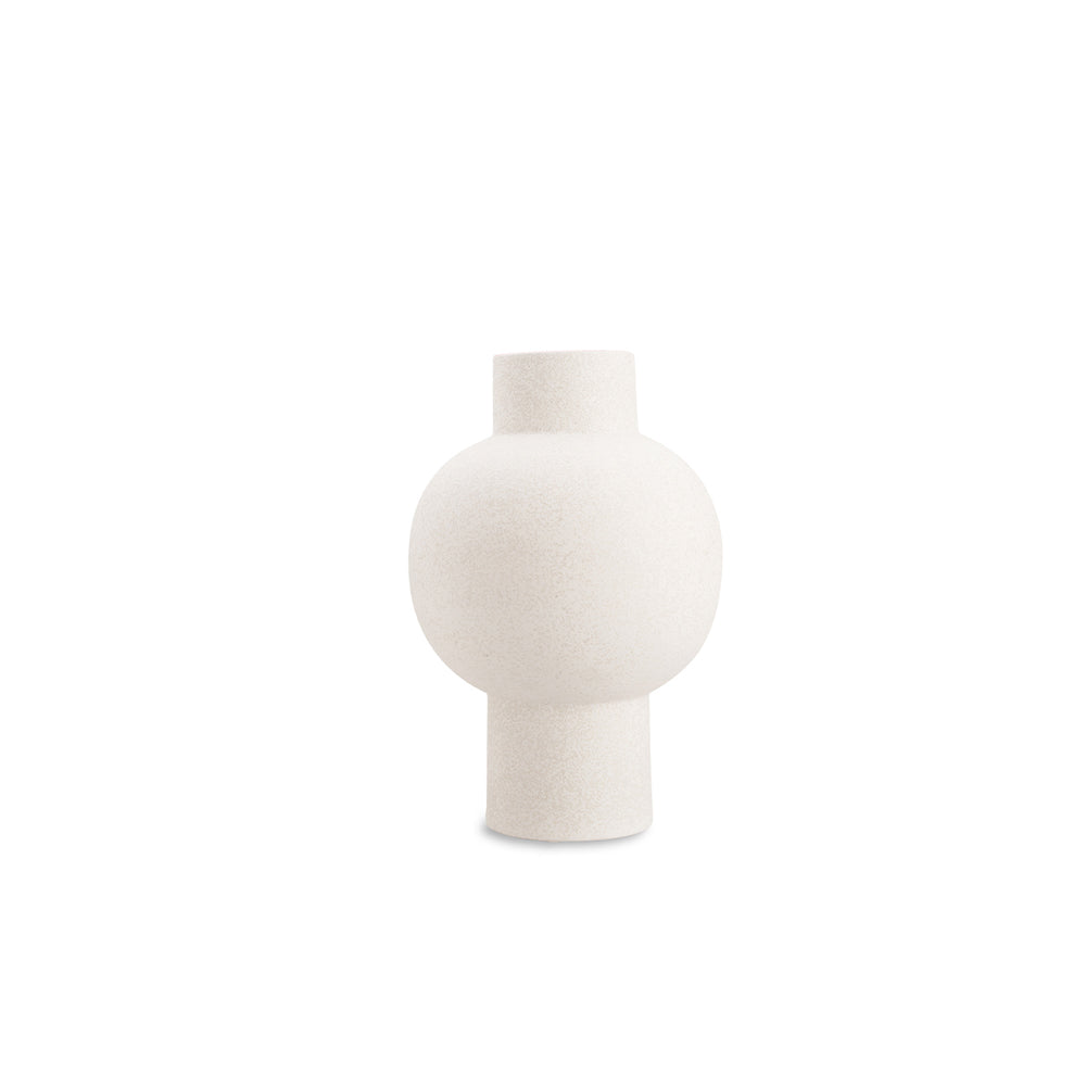 Product photograph of Liang Eimil Diamen Ii Beige White Vase from Olivia's