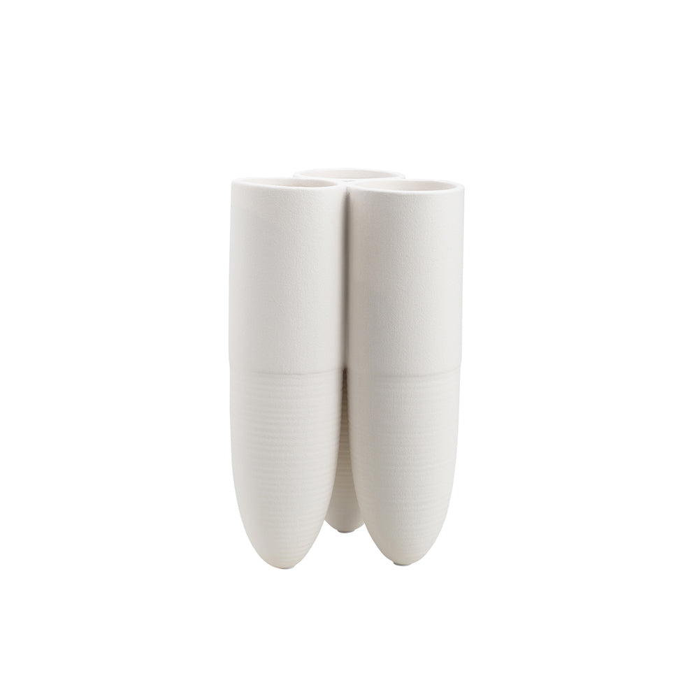 Product photograph of Liang Eimil Torpedo White Vase from Olivia's