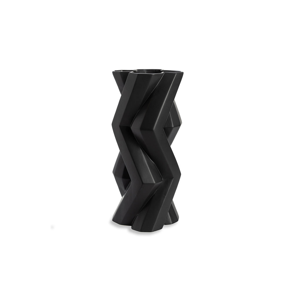 Product photograph of Liang Eimil Boccio Black Vase from Olivia's