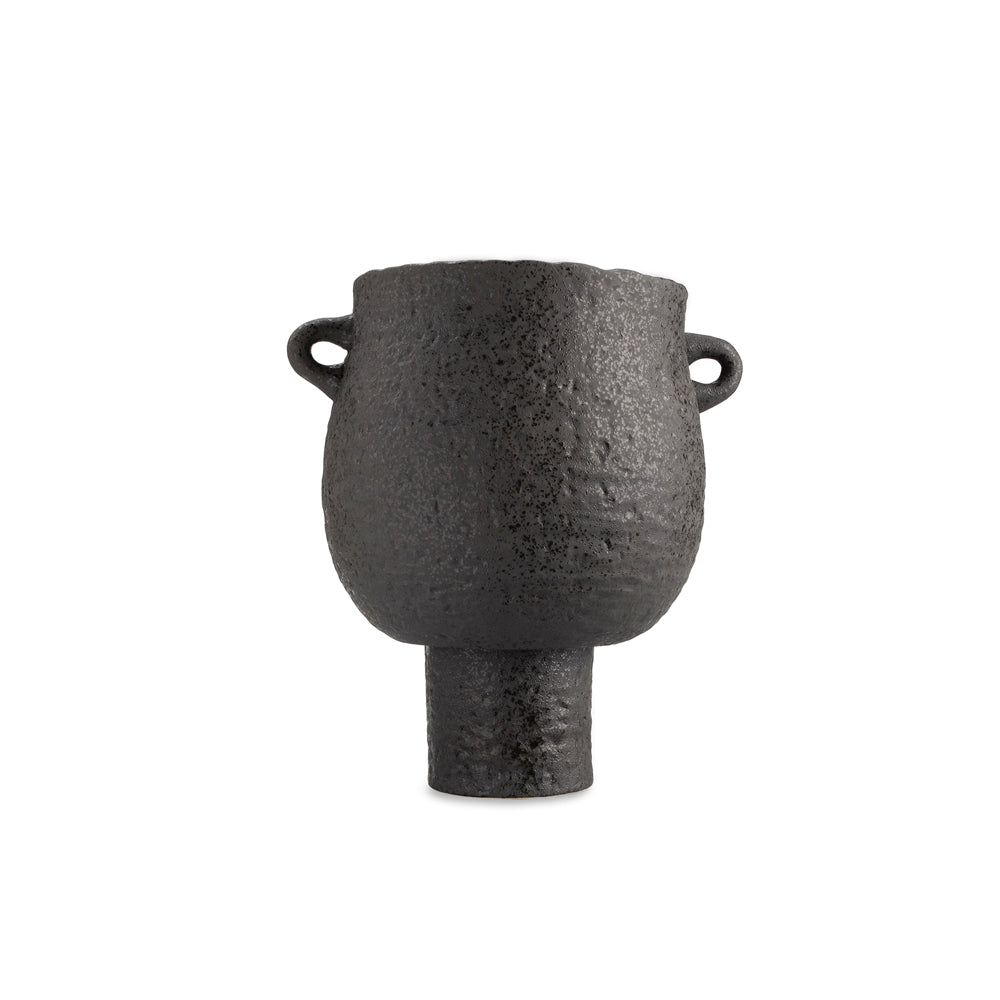 Product photograph of Liang Eimil Ancien Black Vase from Olivia's