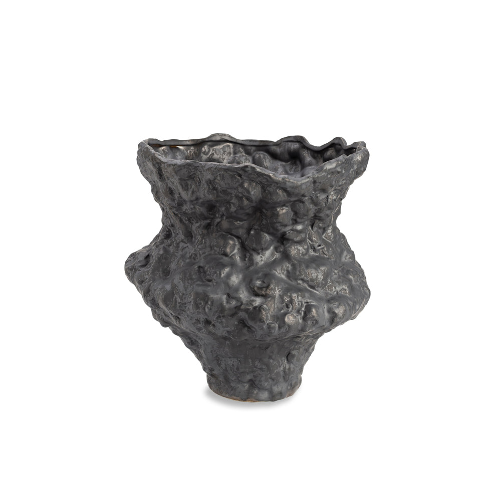 Product photograph of Liang Eimil Gaia I Dark Gray Vase from Olivia's