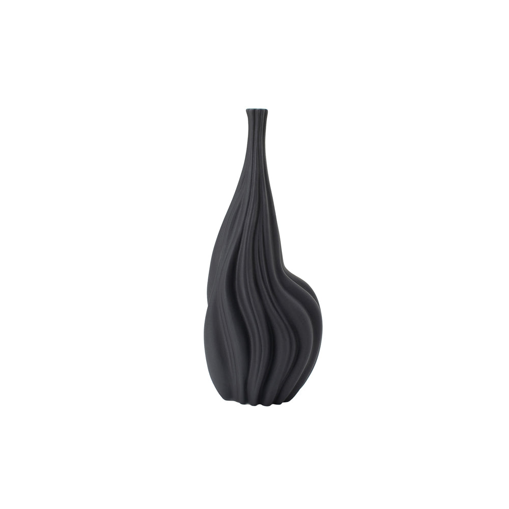 Product photograph of Liang Eimil Ceremoni Black Vase from Olivia's