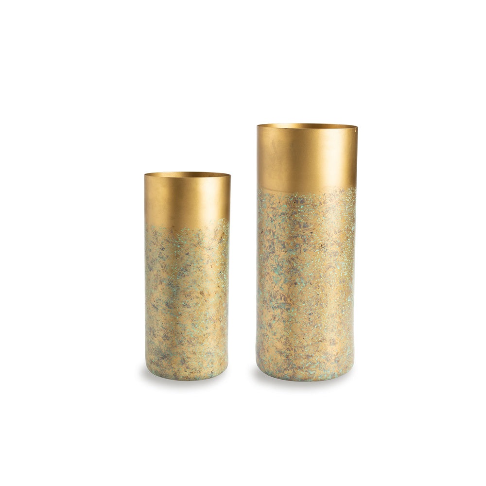 Product photograph of Liang Eimil Inger I Gold Vase from Olivia's.