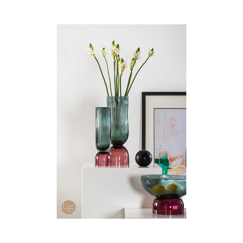 Product photograph of Liang Eimil Pokal Green Vase from Olivia's.