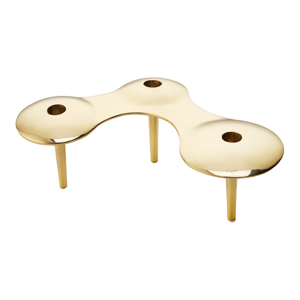 Product photograph of Liang Eimil Golden Pools Candle Holder Brass from Olivia's