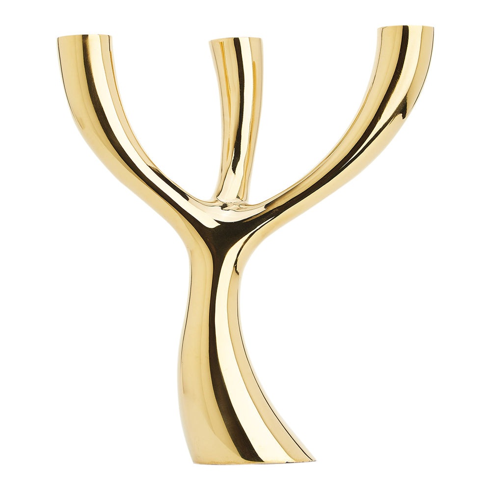Product photograph of Liang Eimil Anthem Candle Holder Polished Brass from Olivia's