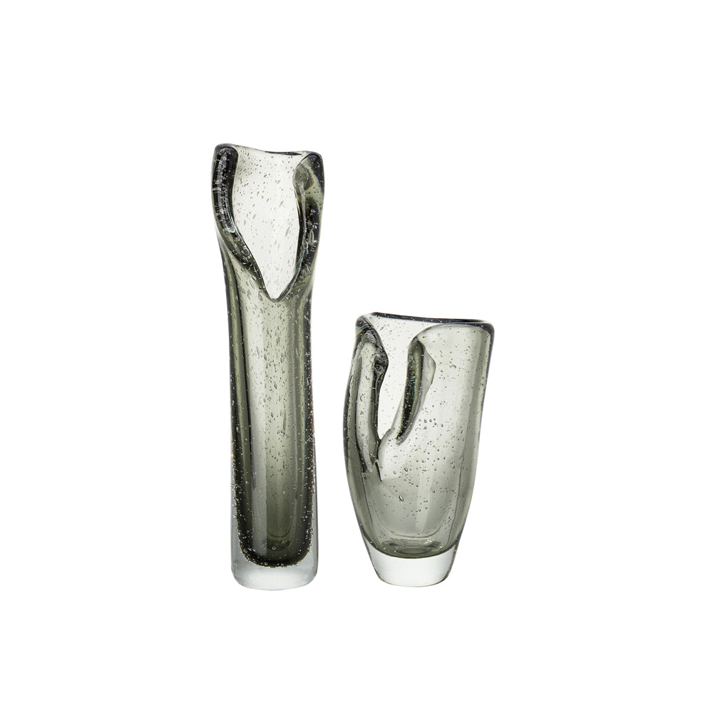 Product photograph of Liang Eimil Elise Vase Light Grey Short from Olivia's.
