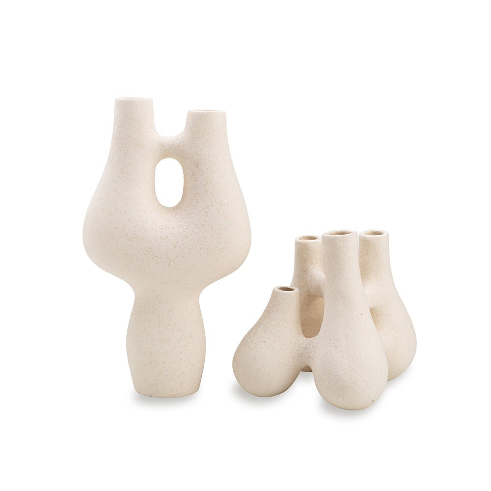 Product photograph of Liang Eimil Holton Set Of 2 Vases White from Olivia's