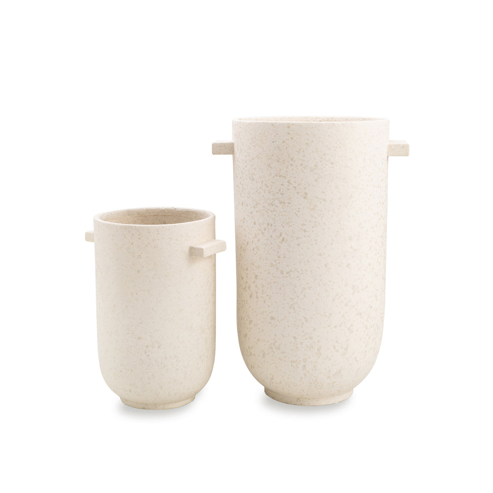 Product photograph of Liang Eimil Manor Vase Rice White Large from Olivia's.