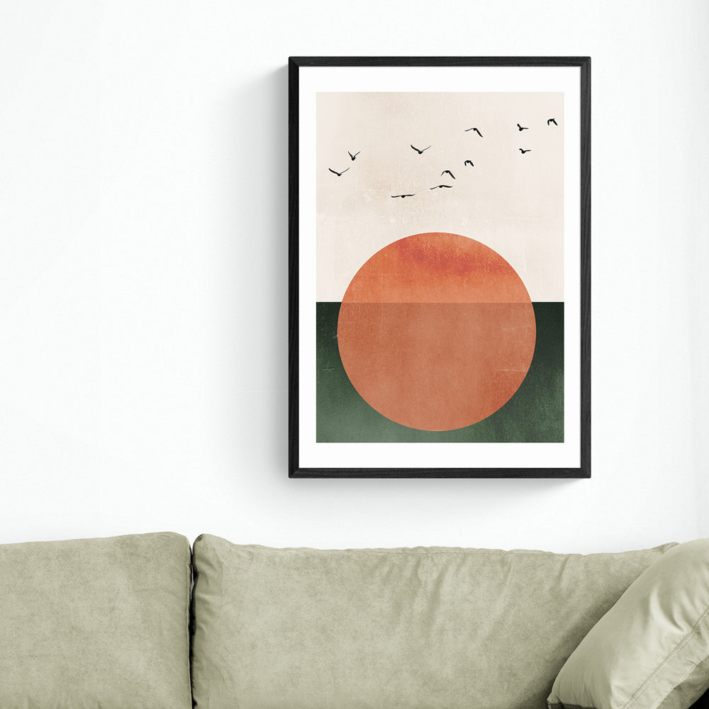 Product photograph of Rising By Kubistika - A1 Black Framed Art Print from Olivia's.