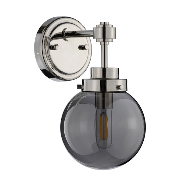 Product photograph of Elstead Kula 1 Light Wall Light Polished Nickel from Olivia's.