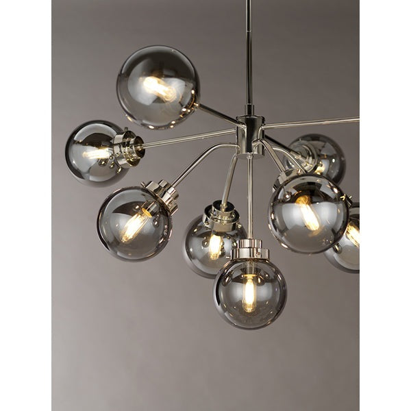 Elstead Kula 9 Light Chandelier Polished Nickel