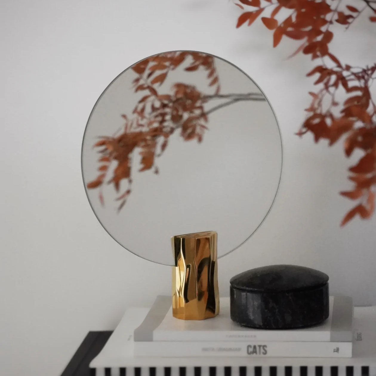 Alex Price Kyoto Brass Table Mirror