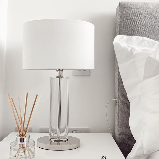 Product photograph of Rv Astley Lisle Table Lamp In Clear Nickel Finish from Olivia's.