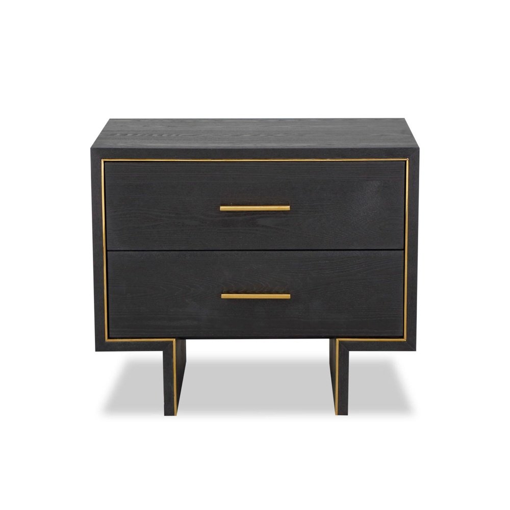 Product photograph of Liang Eimil Tigur Bedside Table Black Ash Veneer from Olivia's