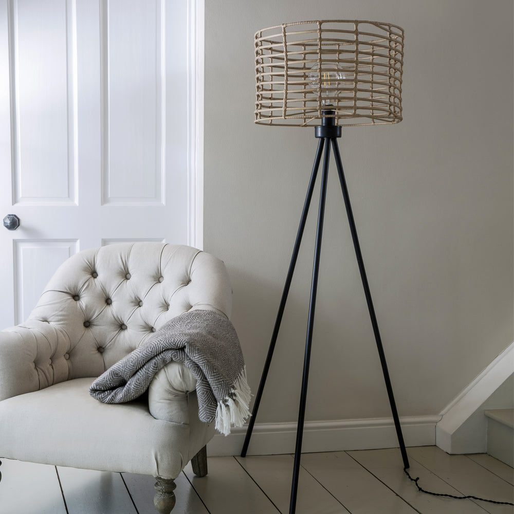 Product photograph of Garden Trading Hampstead Floor Lamp In Pe Bamboo from Olivia's