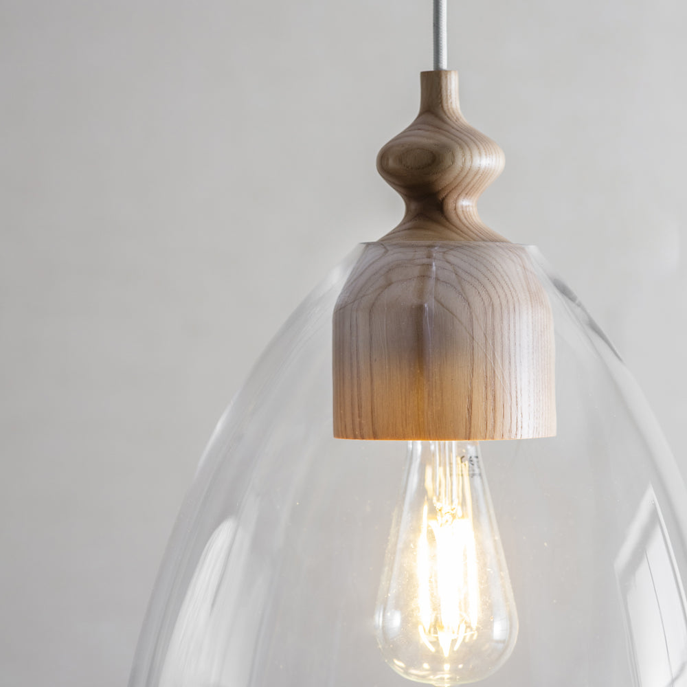 Product photograph of Garden Trading Large Bloomsbury Pendant Light In Ash from Olivia's.