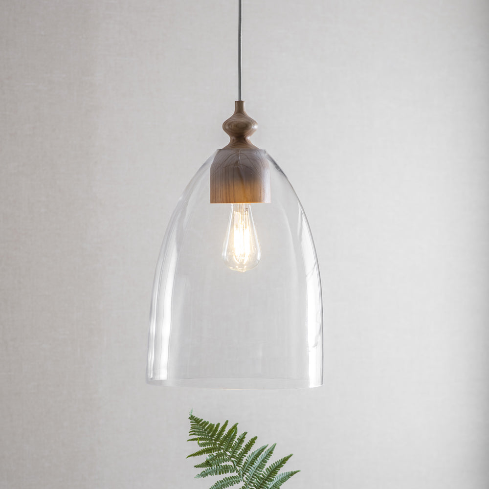 Product photograph of Garden Trading Large Bloomsbury Pendant Light In Ash from Olivia's