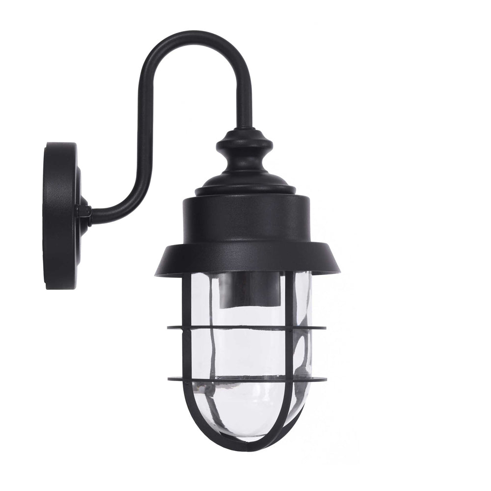 Product photograph of Garden Trading Edgeware Outdoor Caged Wall Light In Black from Olivia's.