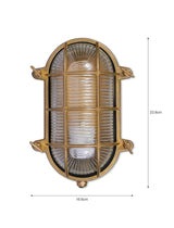 Product photograph of Garden Trading Devonport Bulkhead Wall Light Brass from Olivia's.