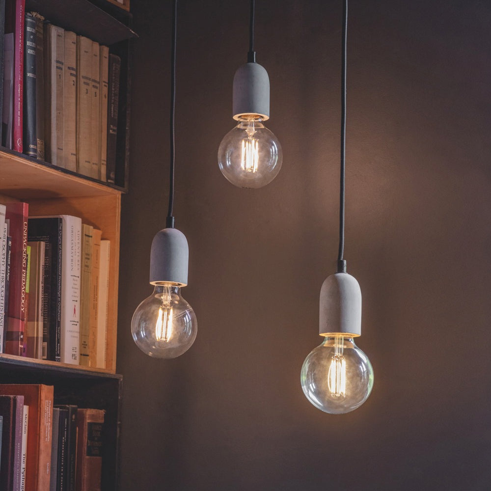 Product photograph of Garden Trading Carnaby 3 Light Concerete Pendant from Olivia's