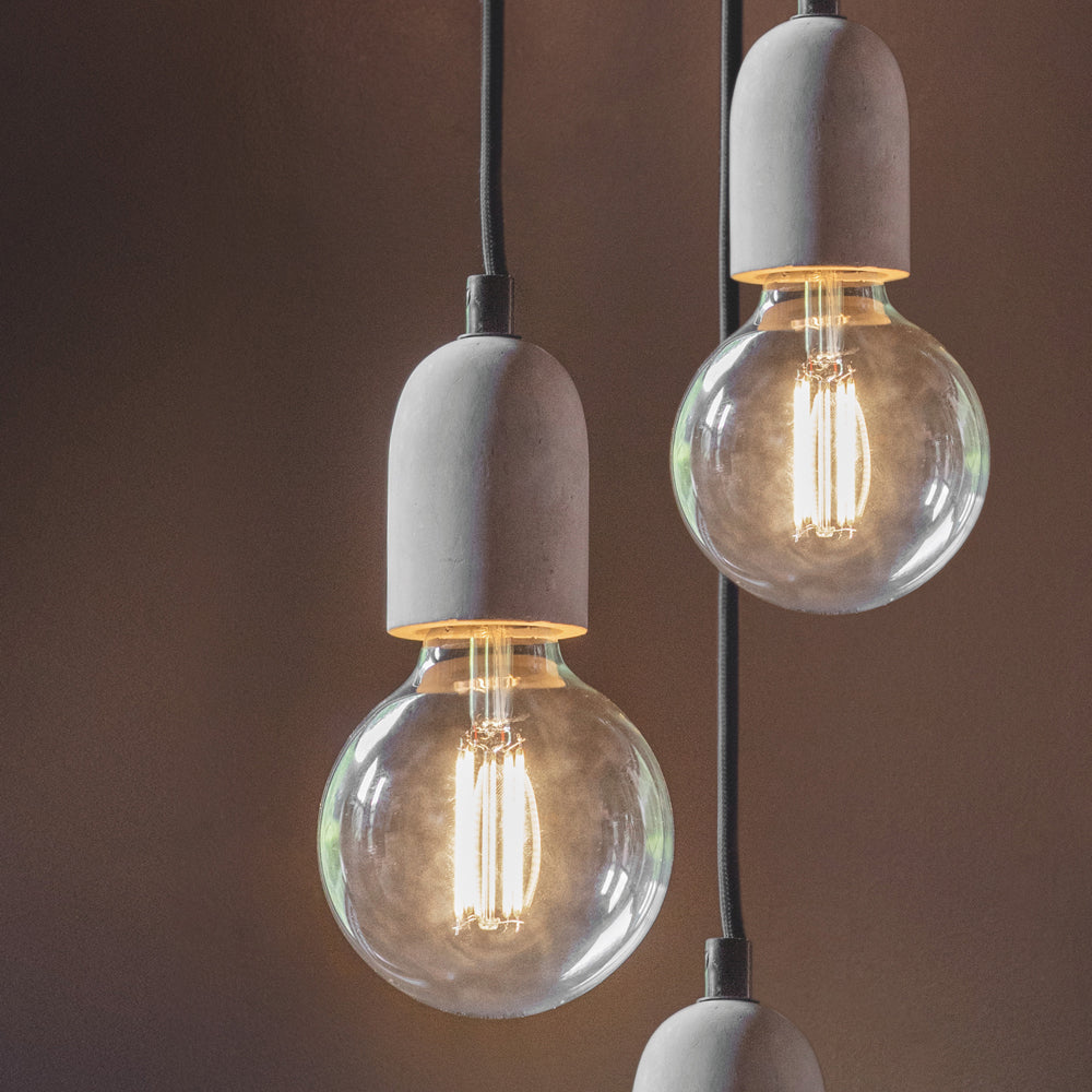 Product photograph of Garden Trading Carnaby 3 Light Concerete Pendant from Olivia's.