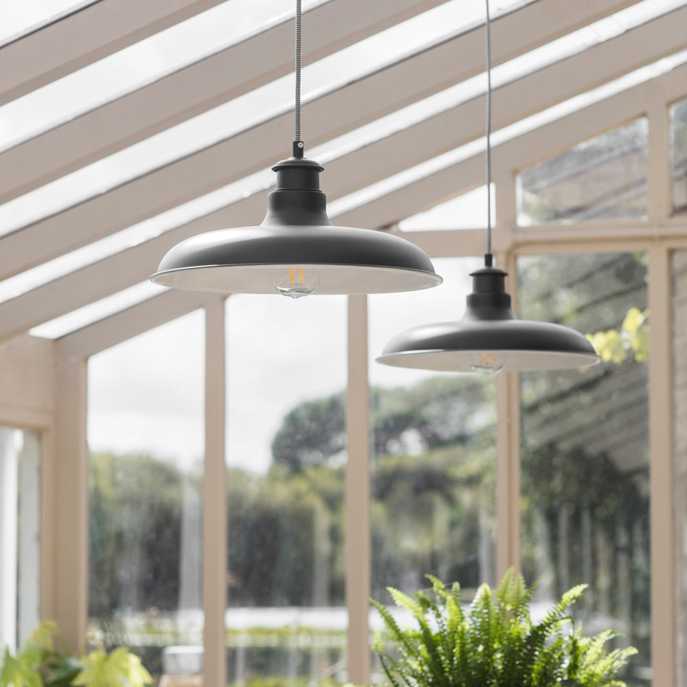 Product photograph of Garden Trading Toulon Pendant Light In Carbon from Olivia's.
