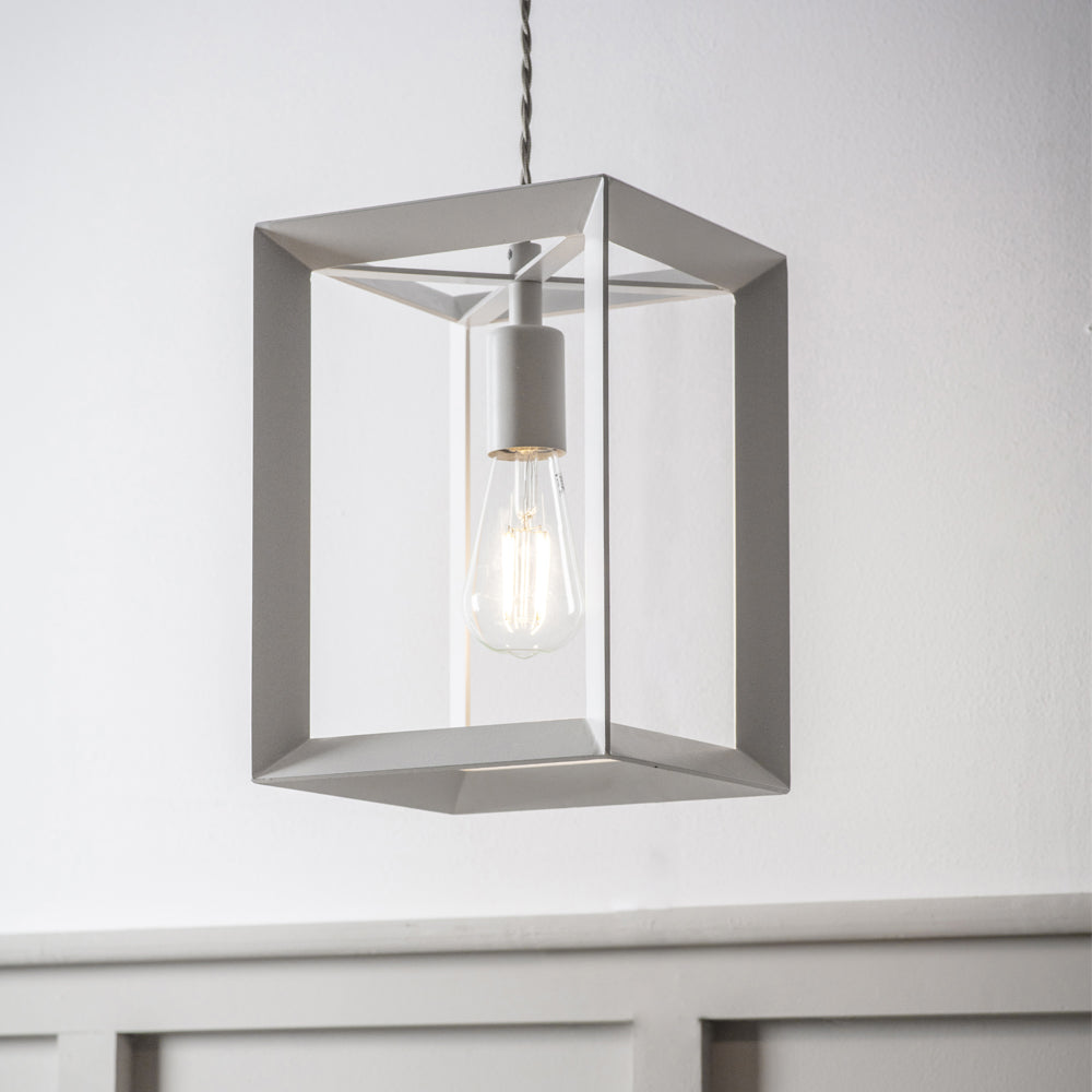 Garden Trading Small Brunswick Pendant Light In Chalk