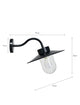 Product photograph of Garden Trading Swan Neck Wall Light Carbon from Olivia's.