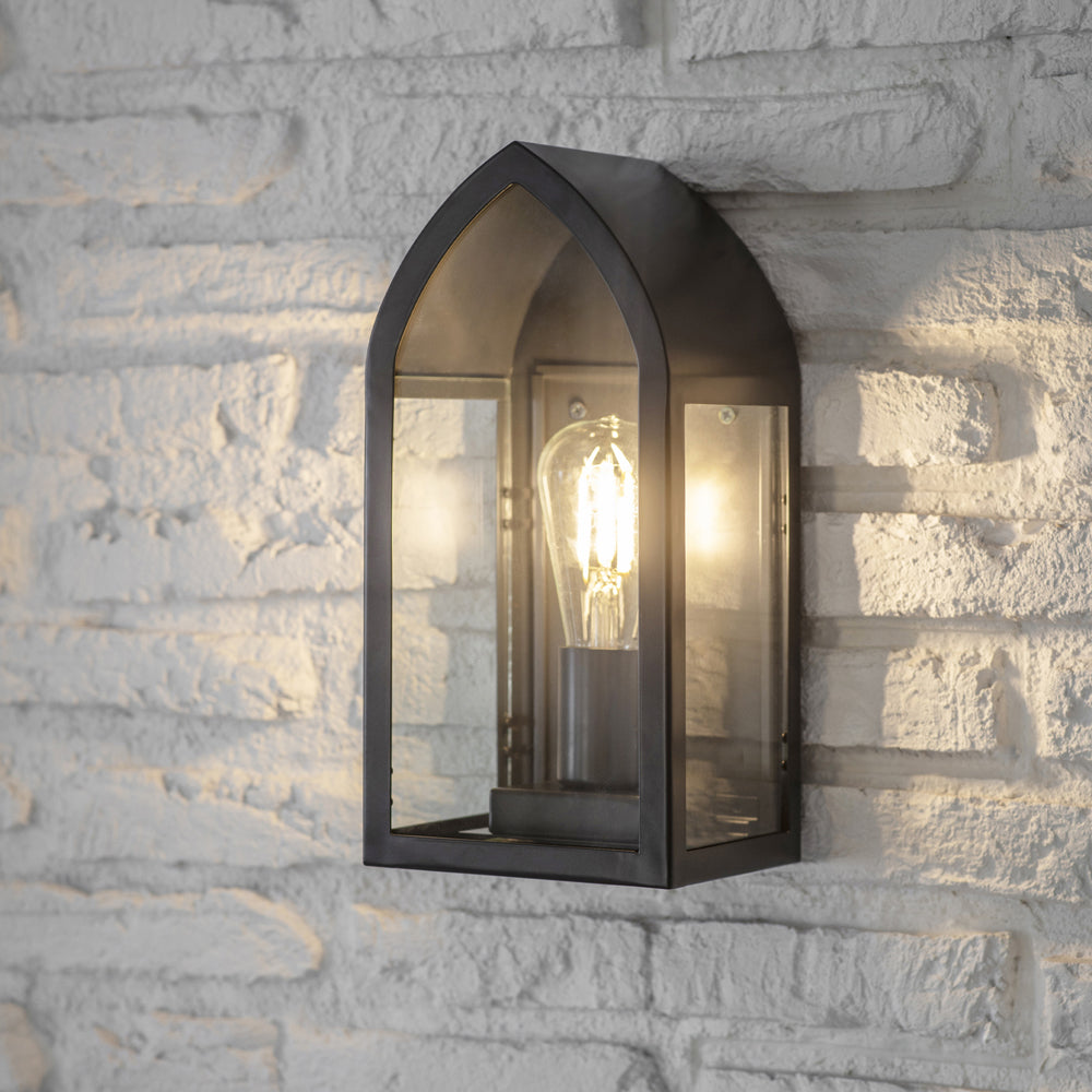 Product photograph of Garden Trading Fairford Outdoor Lantern In Carbon from Olivia's