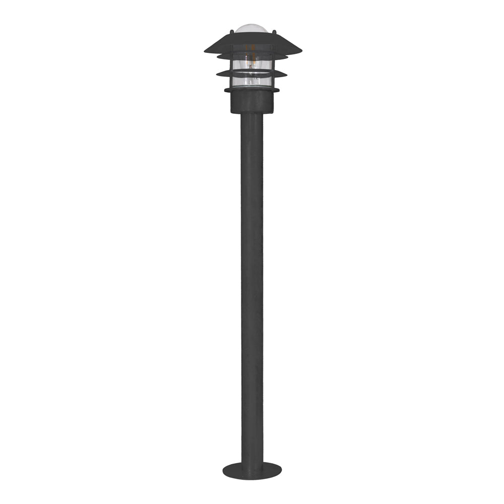 Product photograph of Garden Trading Strand Outdoor Post Lamp In Carbon from Olivia's.