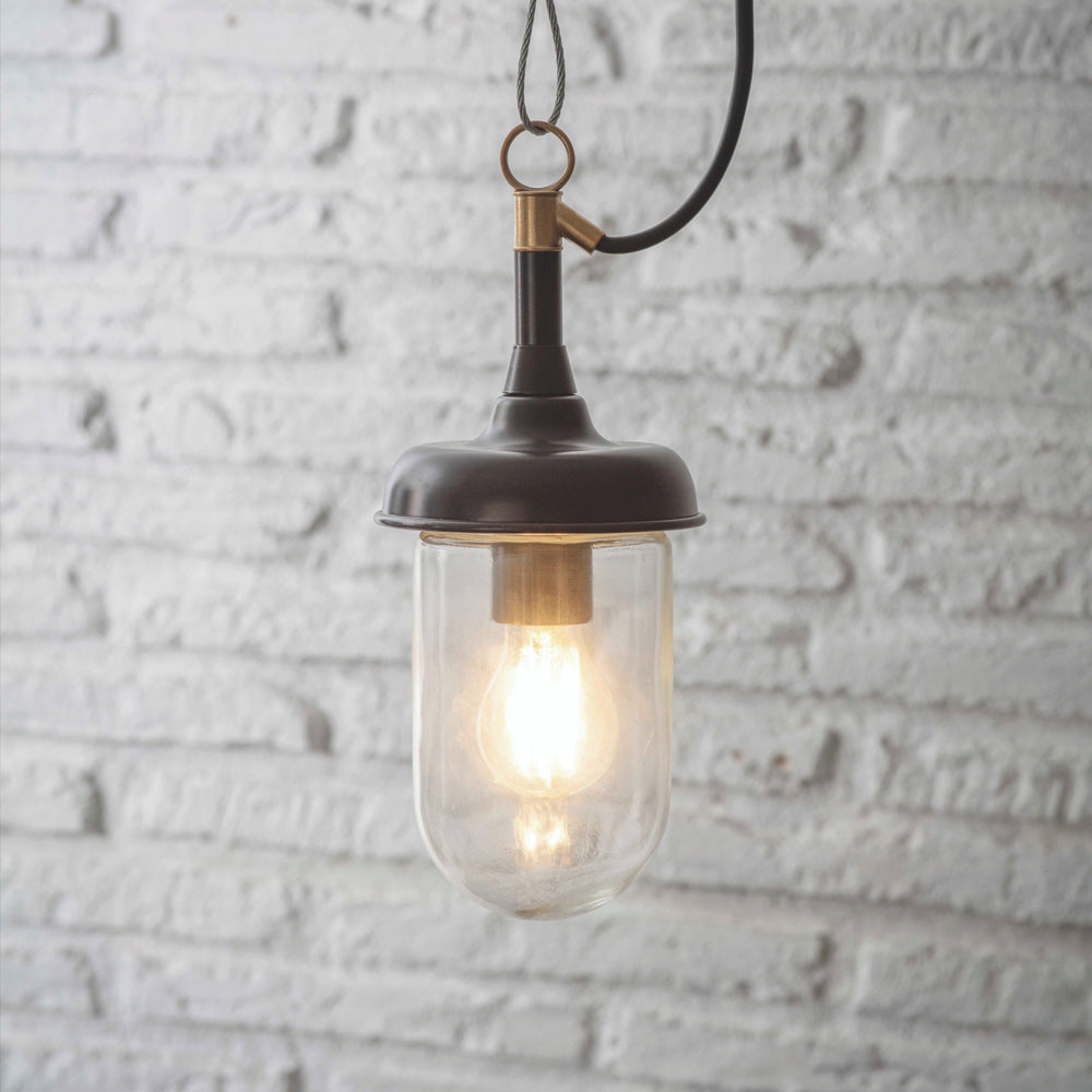Product photograph of Garden Trading Harbour Outdoor Pendant In Carbon from Olivia's