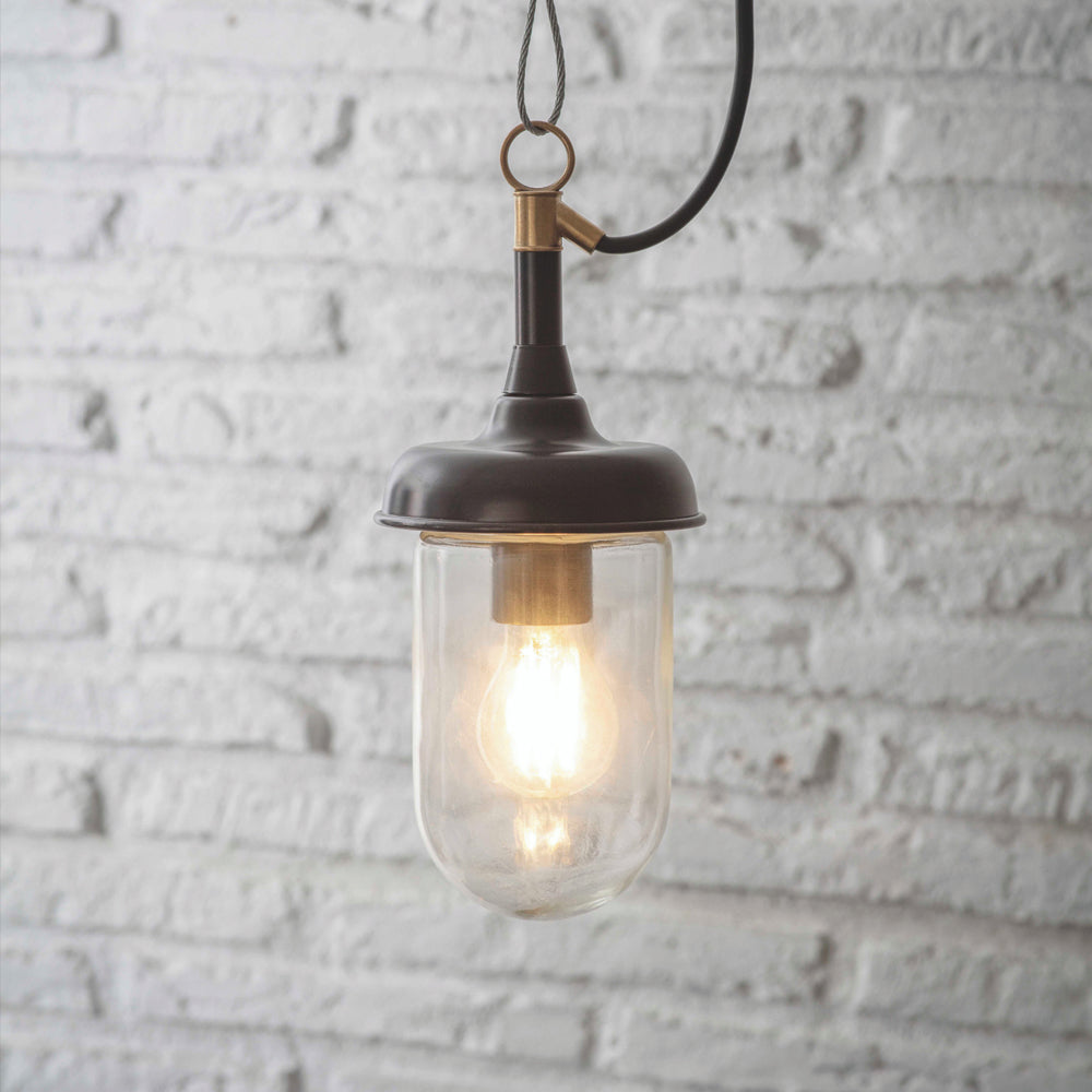 Product photograph of Garden Trading Harbour Outdoor Pendant In Carbon from Olivia's.