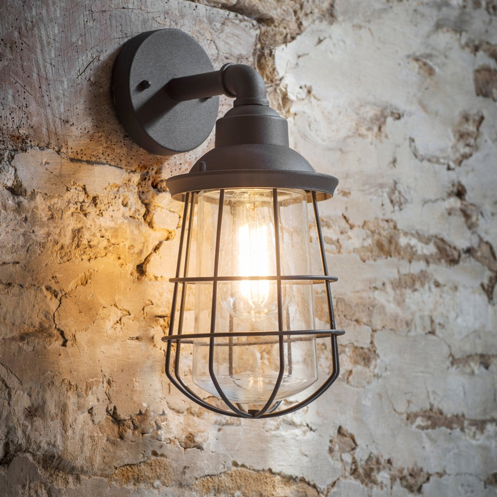 Product photograph of Garden Trading Finsbury Outdoor Wall Light In Charcoal from Olivia's